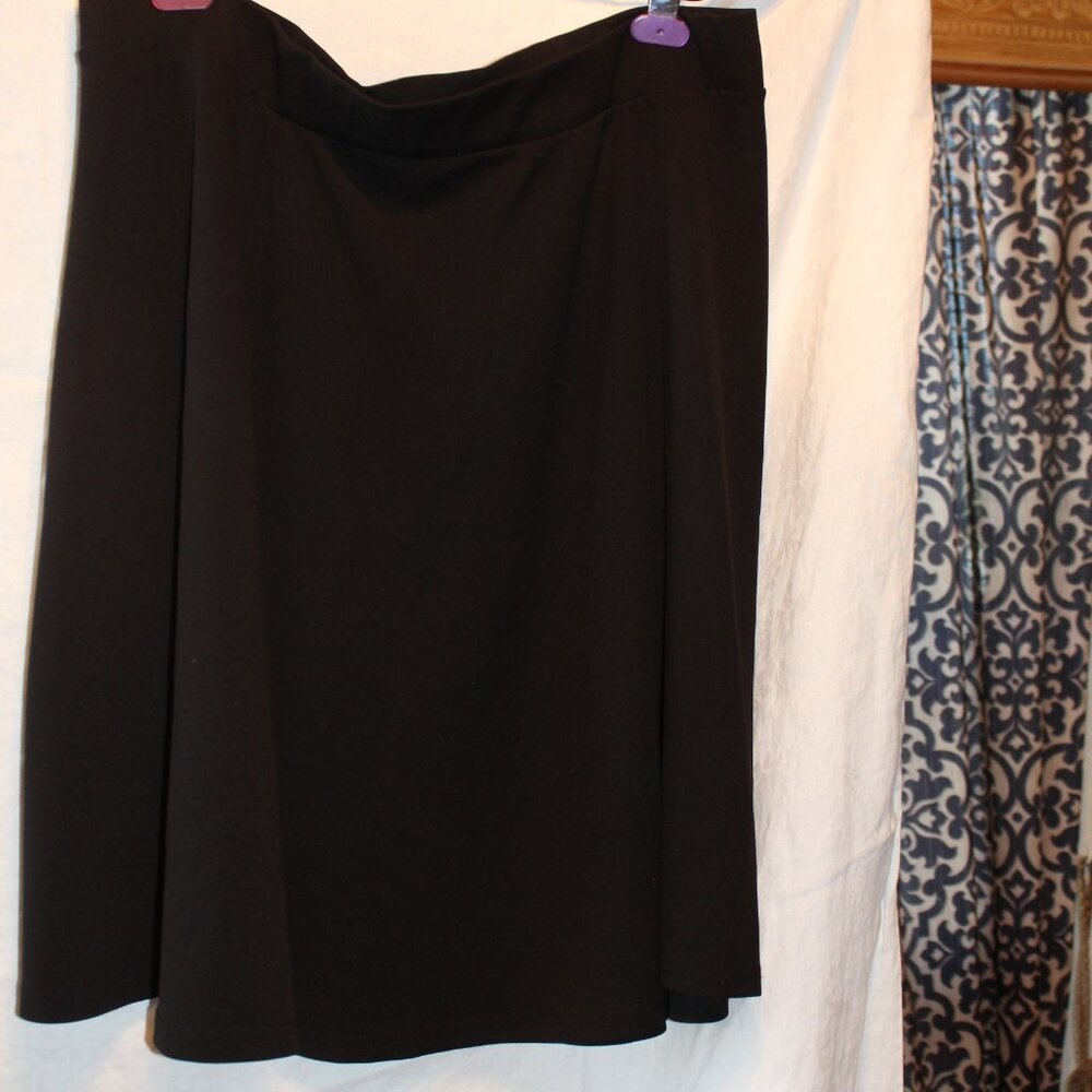 Black A-line skirt